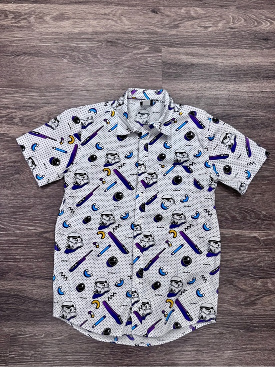 Star Wars Other - Star Wars Stormtrooper Lightsaber Button Up Shirt Adult Small Retro Print